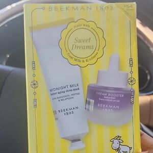 Beekman 1802 Midnight Milk and Dream Booster Set in Yellow Packaging